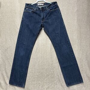 Levis Jeans Mens 34x34* Blue 514 Straight American Workwear Dark Wash Denim